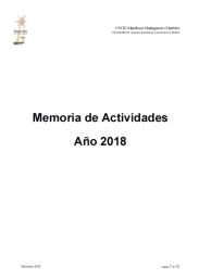 Memoria de actividades 2018